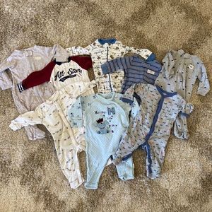 Baby boy 6 month footie bundle!
